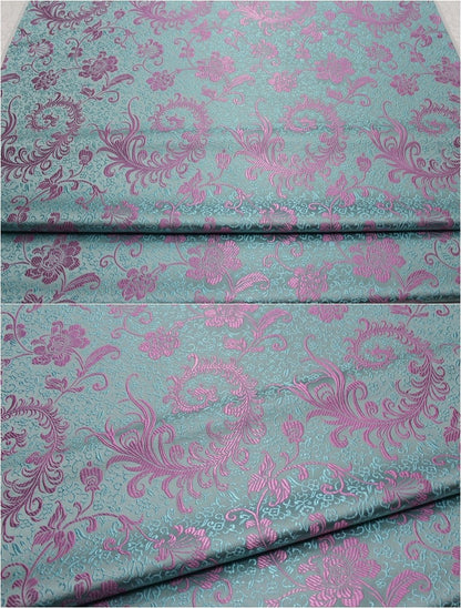 Chinese Silk brocade woven damask fabric cheongsam cushion Phoenix tail pattern