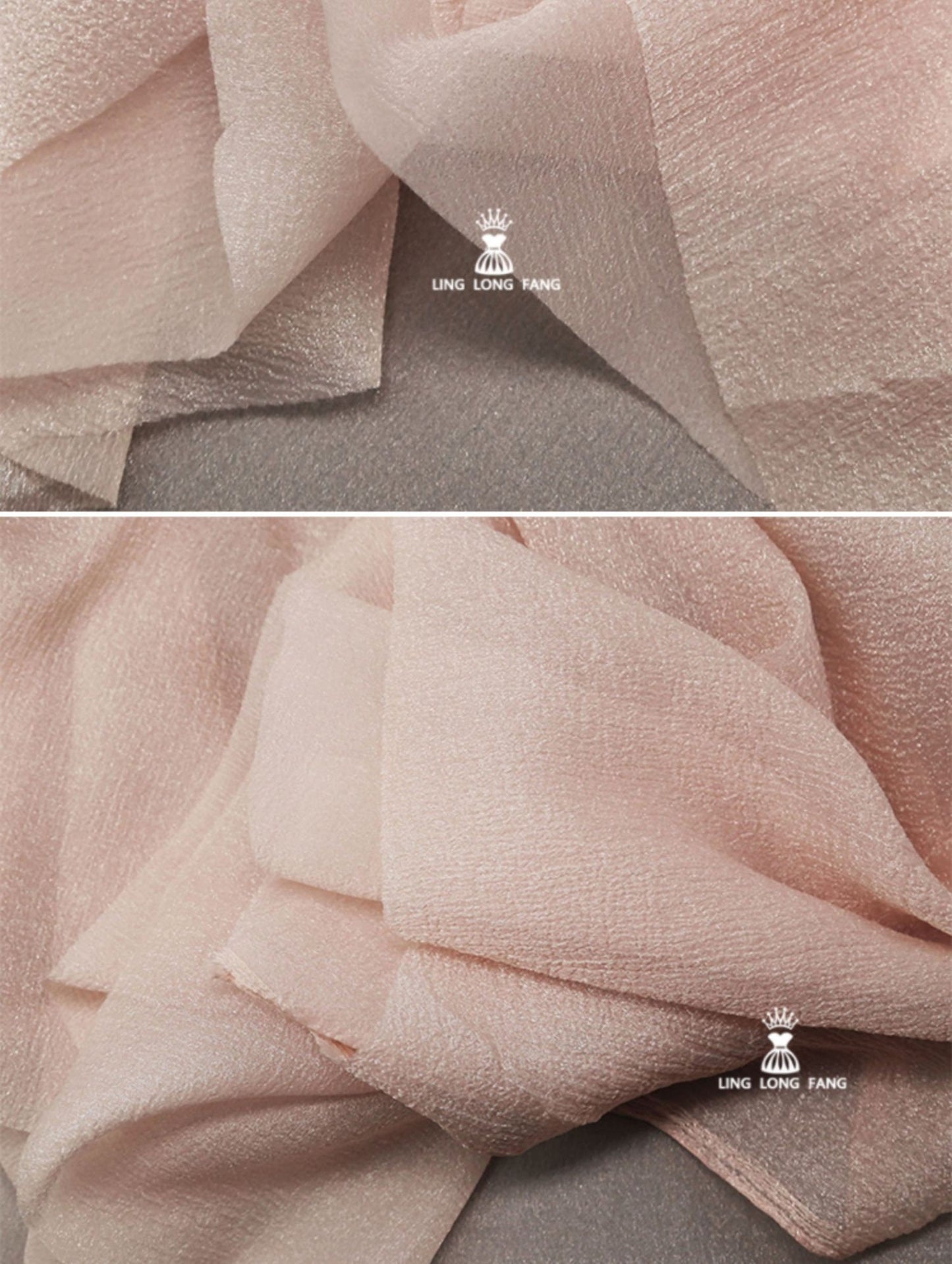 Pearlescent Organza Seersucker Fabric: 59" Wide Cotton-Polyester