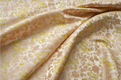 Flying Dragon Brocade Fabric: 59"W Rayon Chinese Robe Material