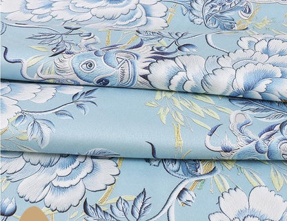 Floral Faux Suede Fabric: 59" Wide Polyester Upholstery