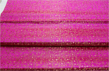 Floral Chinese Brocade Fabric: Silk Rayon Blend, 35" Wide