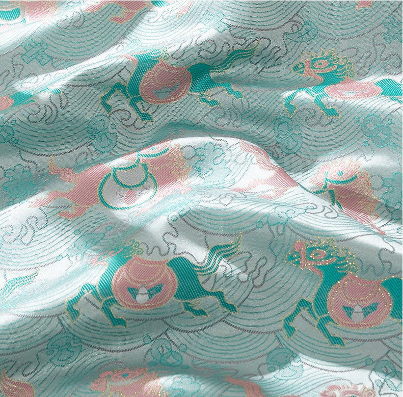 Tissu brocart de soie Song : 55 pouces de large, matériau pour robe tibétaine