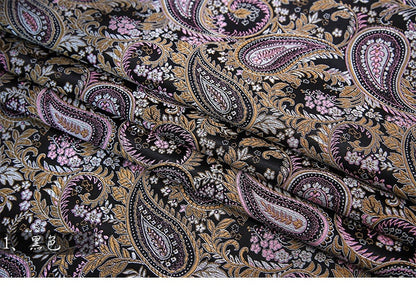 Tissu brocart à motifs cachemire : Rayonne - 45 cm