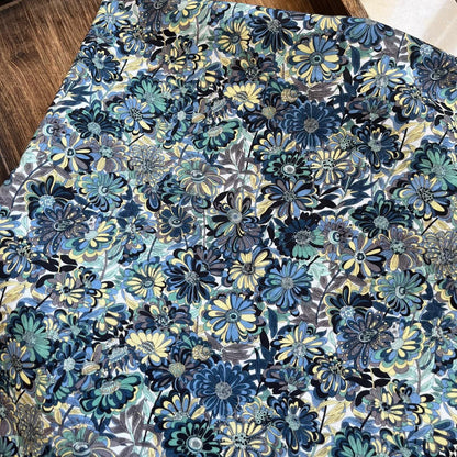 Floral Cotton Fabric: 60s Style Sewing Material, 59" Wide