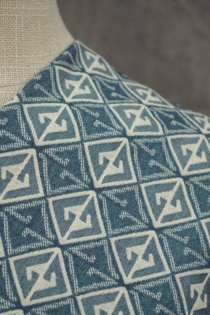 Jacquard Denim Fabric: Vintage 3D Pattern, Upholstery Sewing Material (56" Wide)
