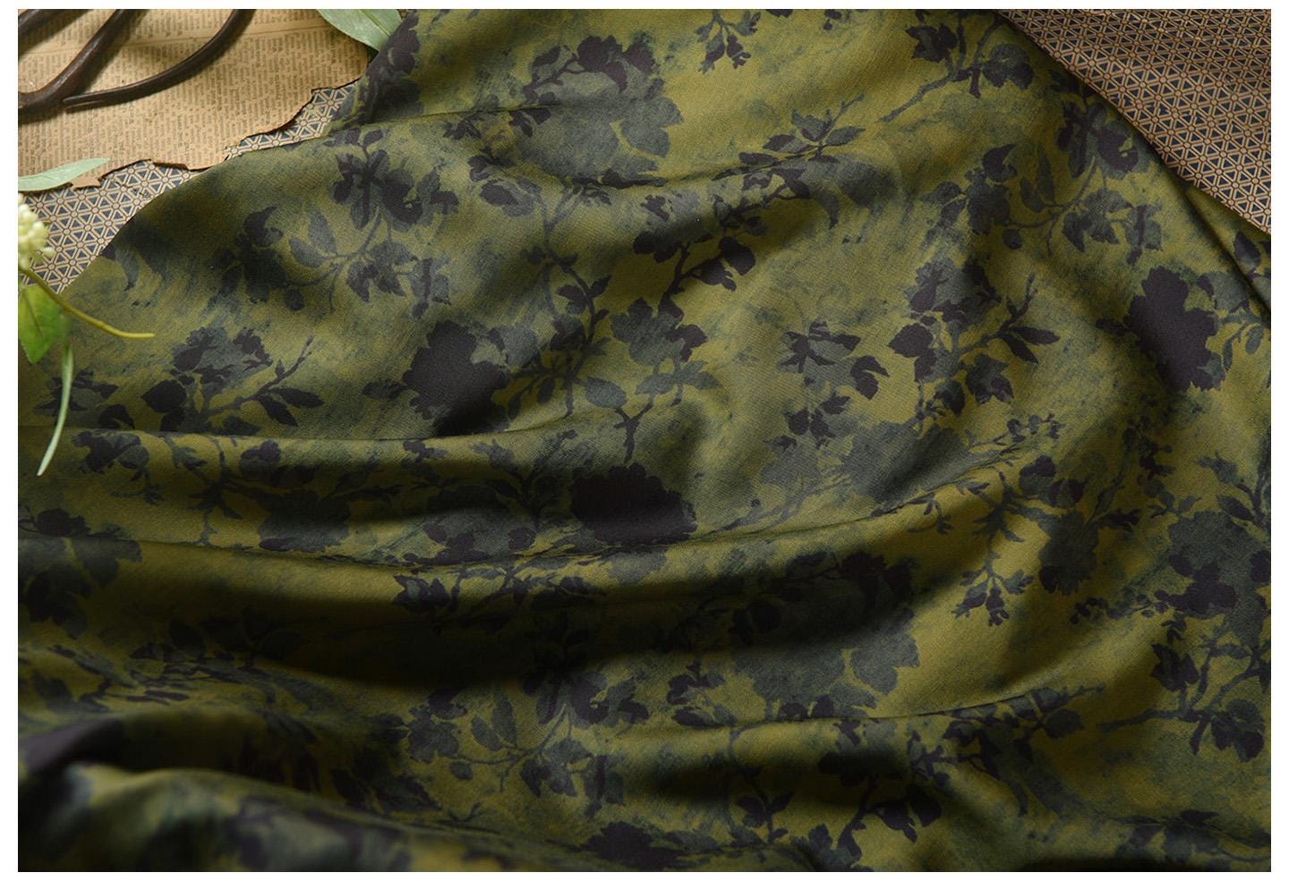 Imperial Green Cotton Sateen Fabric: 55" Wide, Drapery & Upholstery