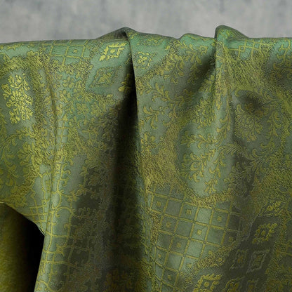 Green Vine Scroll Jacquard Decorative Fabric ��� Home Decor, Upholstery, Bags, Craf"Wide