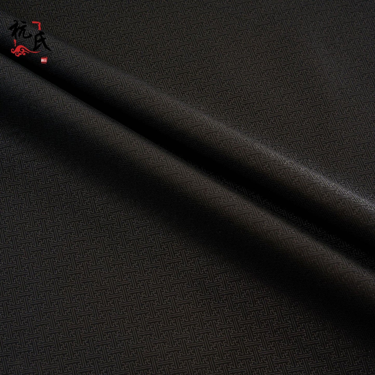 Nishijin Ori Fabric: Japanese Wedding Brocade with Small Grid Jacquard (29.5"W)