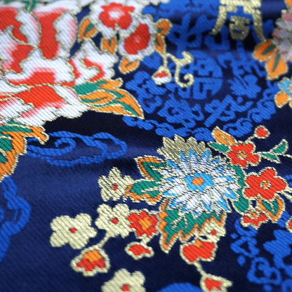 Floral Silk Brocade Fabric: 29"W Chinese Wedding Fabric By The Meter