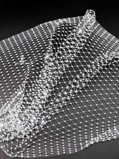 Rhinestone Mesh Fabric, Bling Galaxy Design, Sewing Fabric, 5" Wide