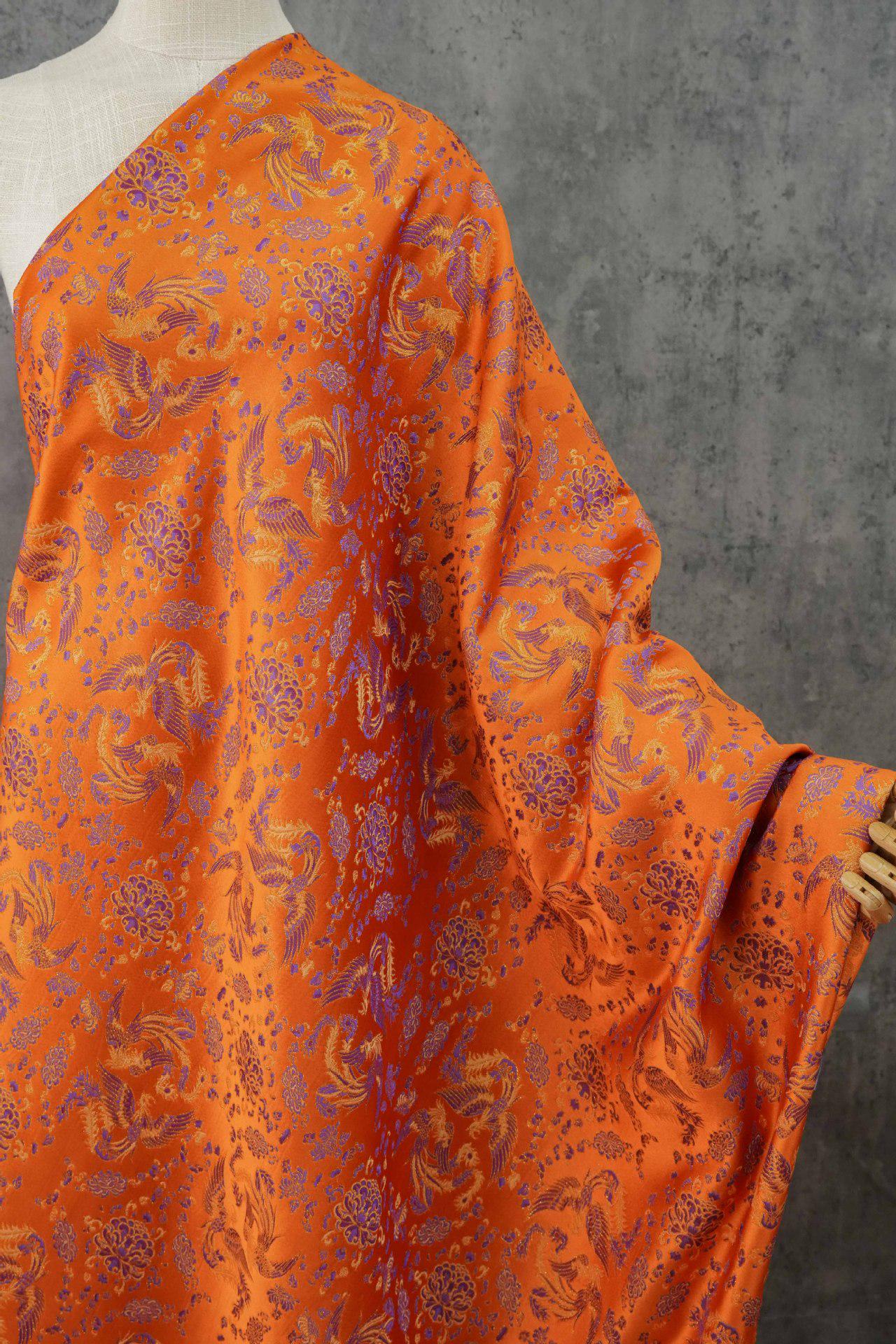 Elegant Song Brocade Jacquard Fabric: Chinese Style Hanfu & Qipao Sewing