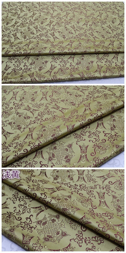 Floral Jacquard Brocade Fabric: Chinese Style Dress/Curtain Material