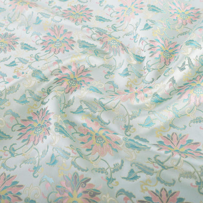 Dunhuang Lotus Brocade Fabric: 59"W Tibetan Costume & Decor
