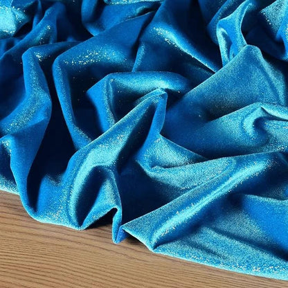 Glitter Korean Velvet Fabric: Gypsophila Four-Way Stretch Drape