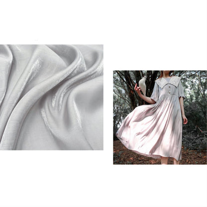Gradient Mercerized Cotton Fabric: Shiny Satin Silky Material, 59" Wide, By The Meter
