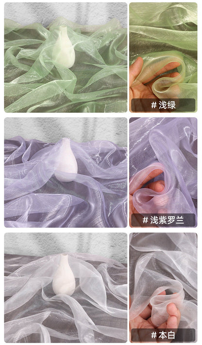 59"W Sheer Organza Fabric: Wedding, Doll Costume, Sewing - By The Meter