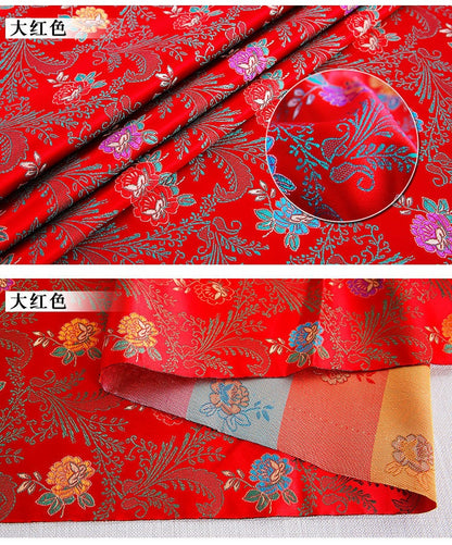 Floral Silk Brocade Fabric: 29.5"W Cheongsam Cushion Upholstery
