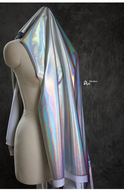 Metallic Iridescent Fabric: 55" Wide Stretch Knit, Sold by the Yard