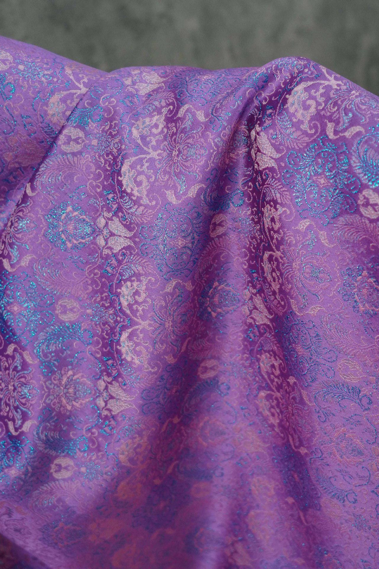 Banana Leaf & Lotus Pattern Jacquard Vest Fabric ��� New Chinese Style Song Broca"Wide