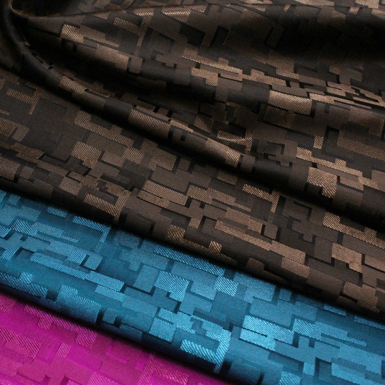 Handmade Silk Brocade Fabric: Fret Pattern Cheongsam Qipao Material