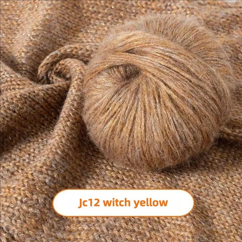 Rainbow Mohair Silk Yarn: Hand-Dyed Lace Knitting Wool