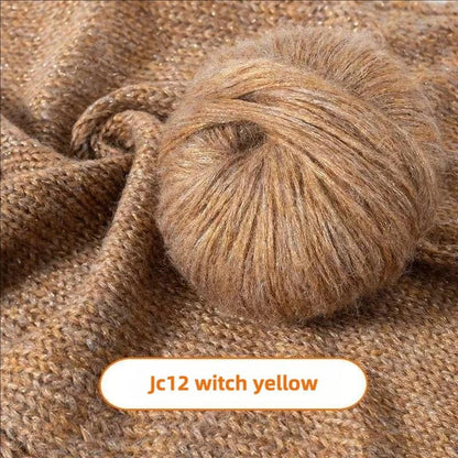 Rainbow Mohair Silk Yarn: Hand-Dyed Lace Knitting Wool