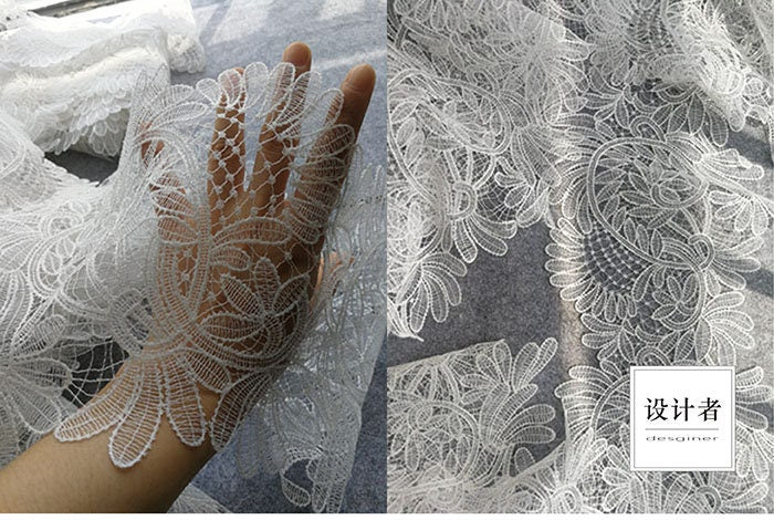 Embroidered Flower Lace Ribbon: Palace Forest Style Polyester Trim