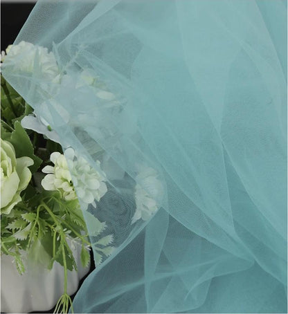 Blue Tone Mesh Fabric ��� Wedding & Party Decorati" Wide (By The Meter)