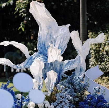 Giant Paper Flower: Handmade Pleated Wedding Backdrop Decor