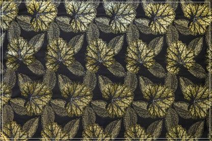 Gold Thread Jacquard Fabric: Blue Floral 3D Texture, 57" Wide By Meter