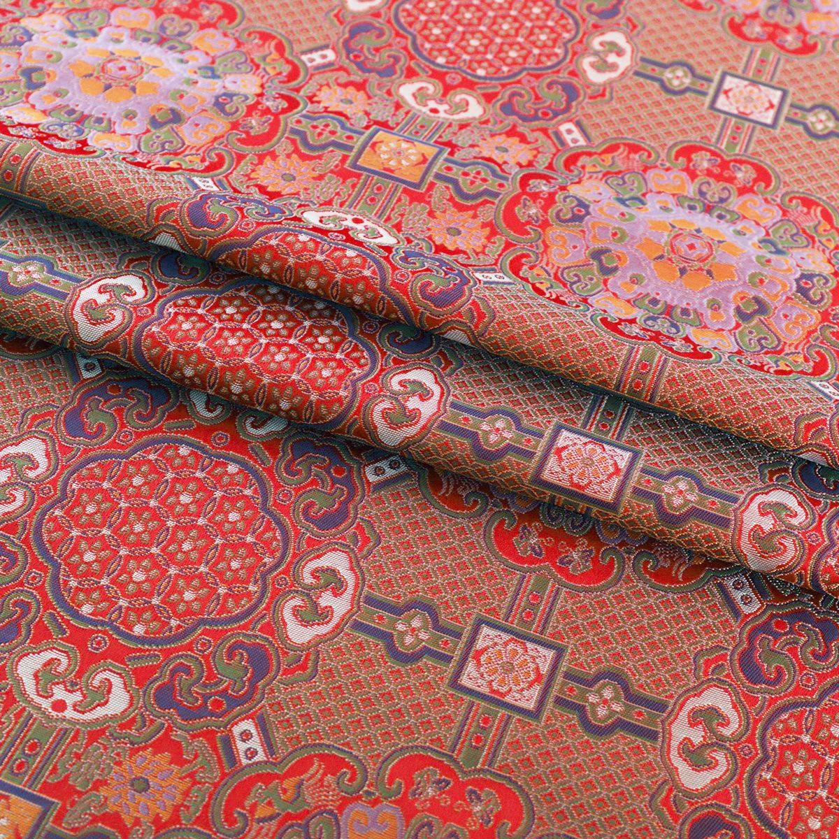 Auspicious Baoxiang Flower Brocade Fabric: Tibetan Robes & Shrines