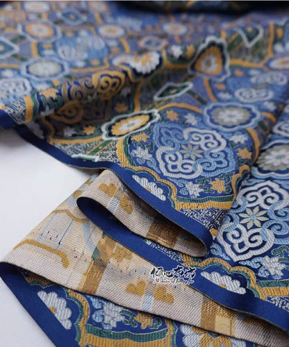 Tissu brocart Song : mélange de soie de 150 cm de large, style tibétain