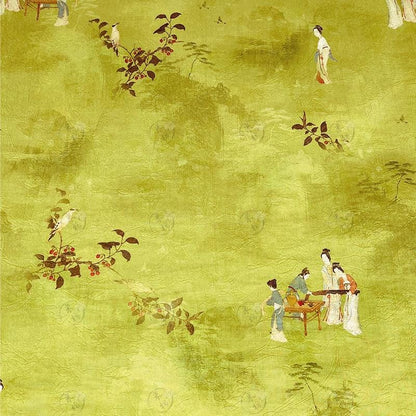 Emerald Green Tencel Jacquard Fabric: Hanfu Qipao Dress Sewing Material