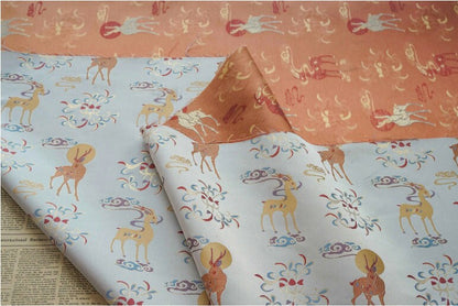 Gold Thread Jacquard Fabric: Chinese Style Rayon, 59" Wide