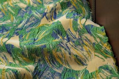 Gold Thread Jacquard Fabric: Oil Painting Style, 54" Wide