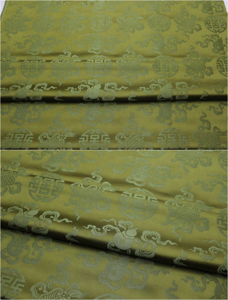 Brocade Fabric: Mongolian Style Jacquard Silk Rayon Blend
