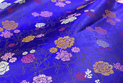 Tissu brocart de soie : motif pivoine, tissu à coudre en rayonne de 89 cm de large