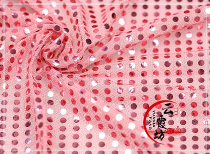 Tissu extensible en maille pailletée, 109 cm de large, pour costumes, mariages et poupées, vendu au mètre.