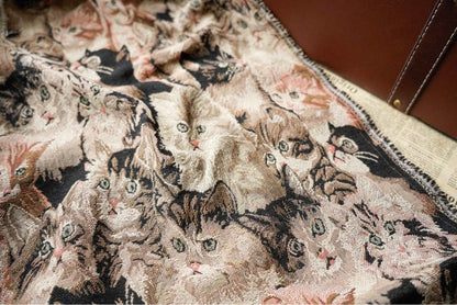 Dog Print Jacquard Fabric: Upholstery Sewing Material, 59" Wide