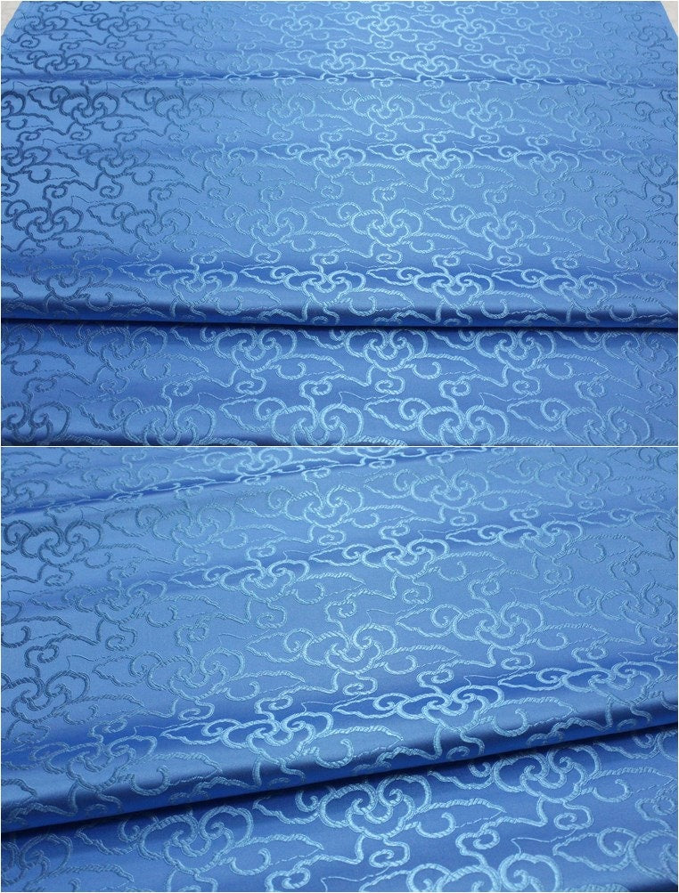 Cloud Brocade Fabric: Silk Rayon Jacquard, Costume Dress Material