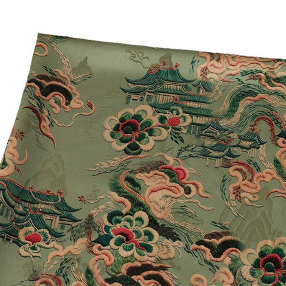 Tissu jacquard satiné : 150 cm de large, imprimé numérique en soie shantung – Ameublement, costumes, décoration