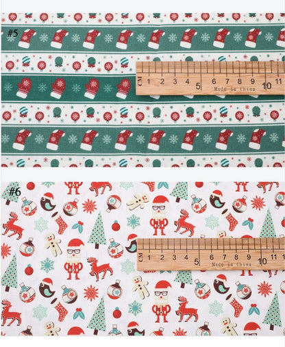 Christmas Santa 'Ho Ho' Print Cotton Fabric: Holiday Sewing, Costume, Decor