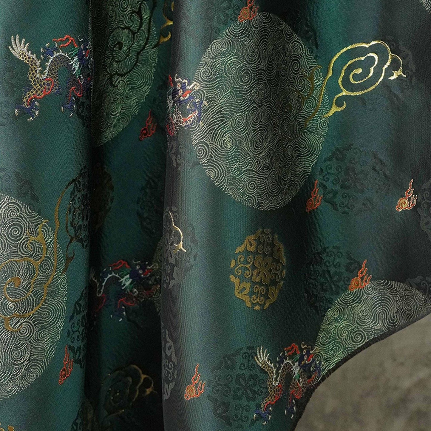 Dragon Silk Brocade Fabric: Emperor Robe Cheongsam Sewing Material