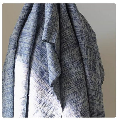 Washed Denim Fabric: Jacquard Cotton Textile for DIY Crafts