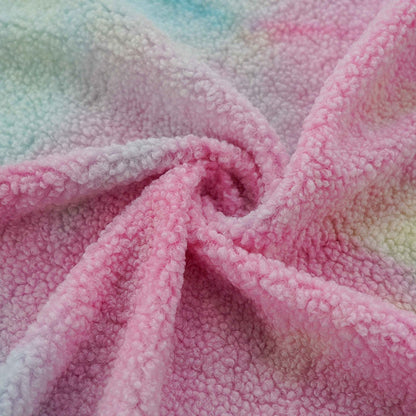 Lamb Velvet Plush Fabric: Rainbow Upholstery, Cosplay, Costume - 56" Wide