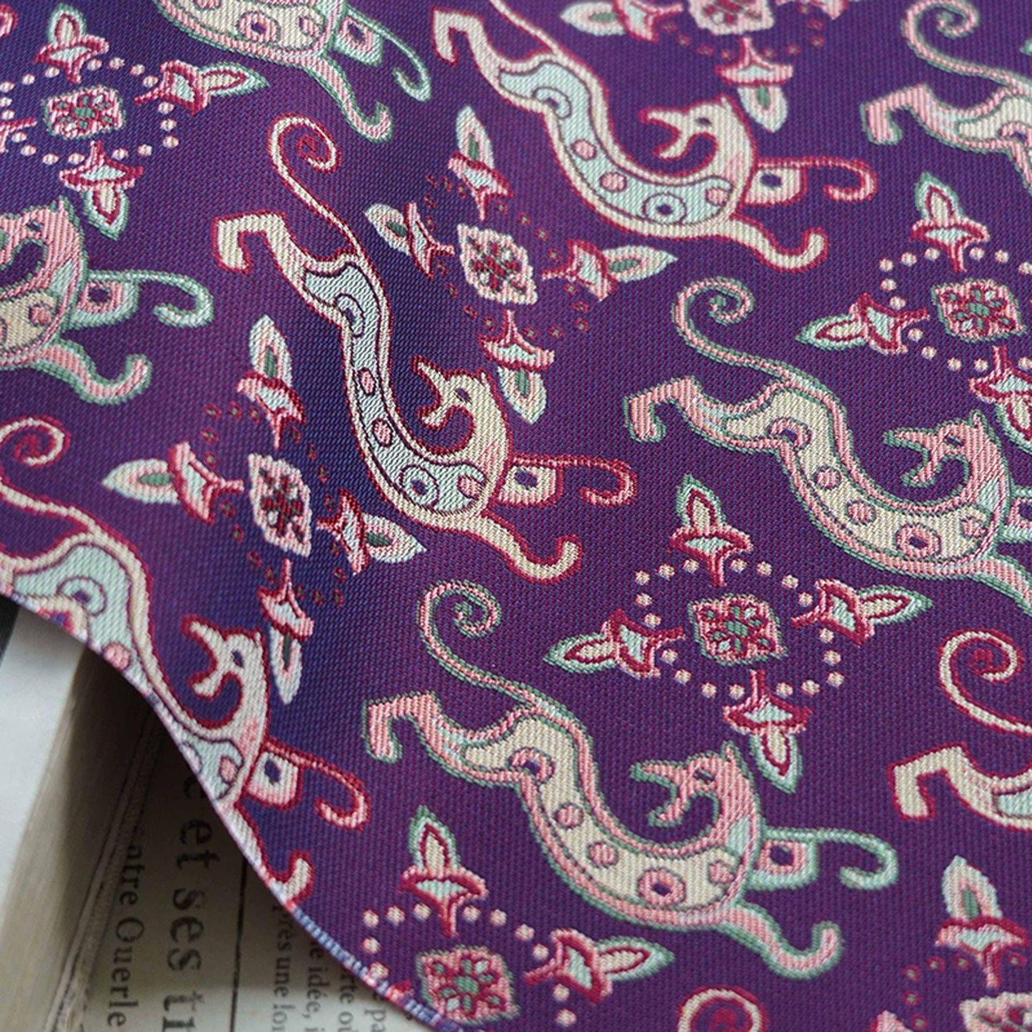 Reversible Jacquard Woven Fabric: 3D Ancient Pattern, 59" Wide