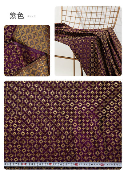 Tissu brocart de soie jacquard : tissu en rayonne de style chinois, largeur 150 cm
