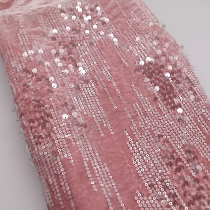 Colorful Sequin Lace Fabric: 49"W Gradient Beaded Mesh, DIY Sewing