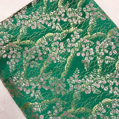 Floral Jacquard Brocade Fabric: 29.5" Wide Silk Rayon Blend