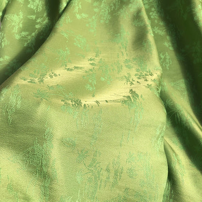 Coconut Tree Jacquard Damask Fabric: Two-Sided Sewing Material, 57" Wide
